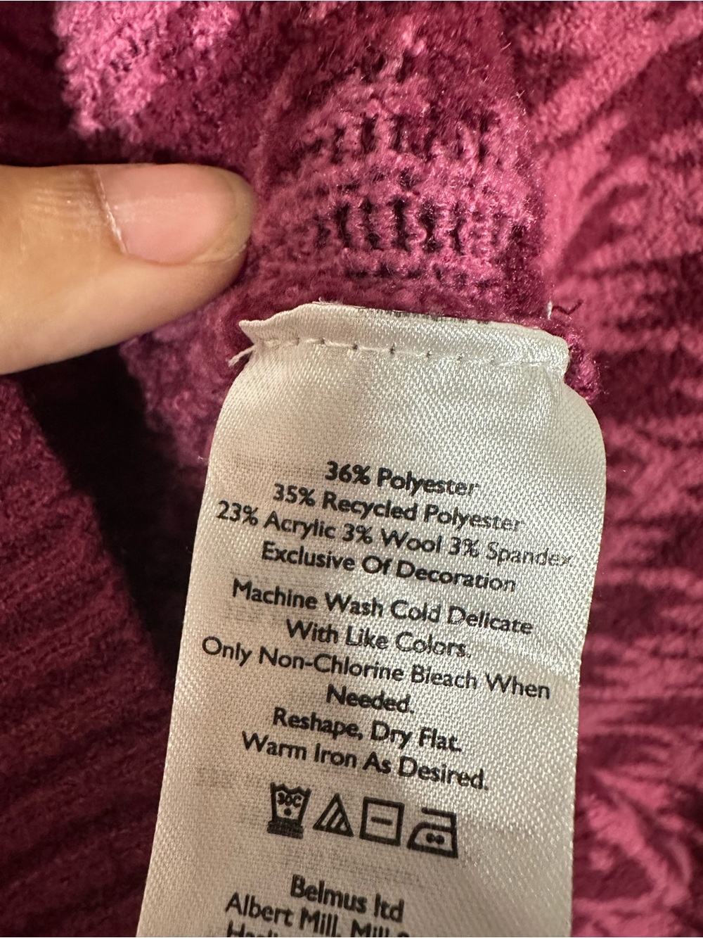Eddie Bauer Houndstooth Sweater Quarter Zip Mock Neck XL Pink Grandma Preppy - Picture 9 of 14